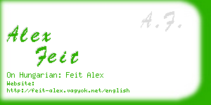 alex feit business card